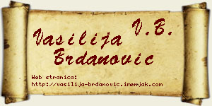 Vasilija Brdanović vizit kartica